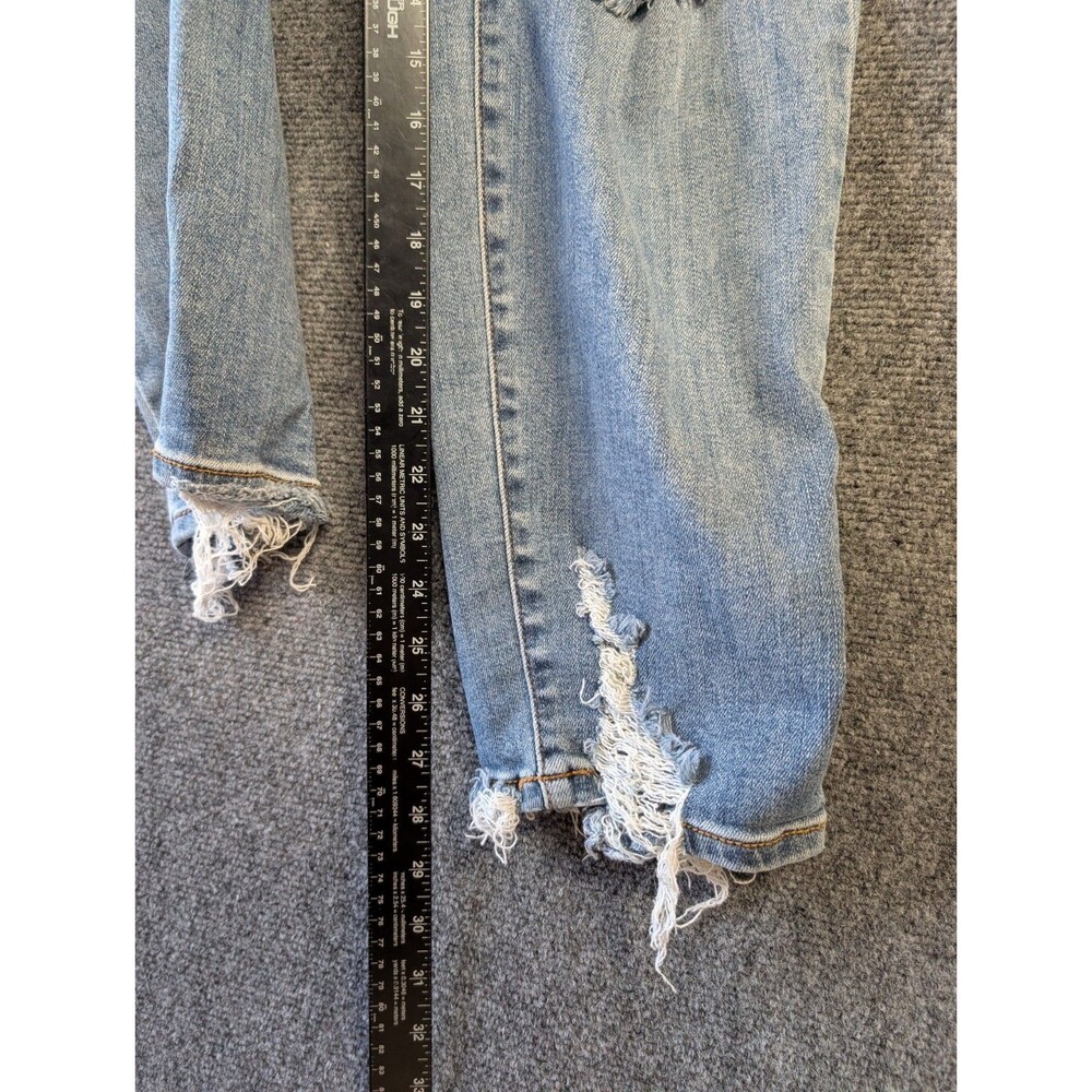 Judy Blue Jeans 14W On The Road High Rise Button Fly Boyfriend Distress Blue - Picture 7 of 15